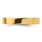 14K Yellow Gold Flat Comfort-Fit Wedding Band 4mm