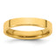 14k Yellow Gold 4mm Standard Weight Flat Comfort Fit Wedding Band