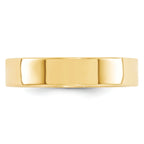 14k Yellow Gold 5mm Standard Weight Flat Comfort Fit Wedding Band