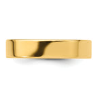 14K Yellow Gold Flat Comfort-Fit Wedding Band 5mm