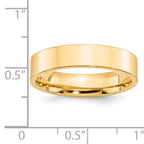 14k Yellow Gold 5mm Standard Weight Flat Comfort Fit Wedding Band