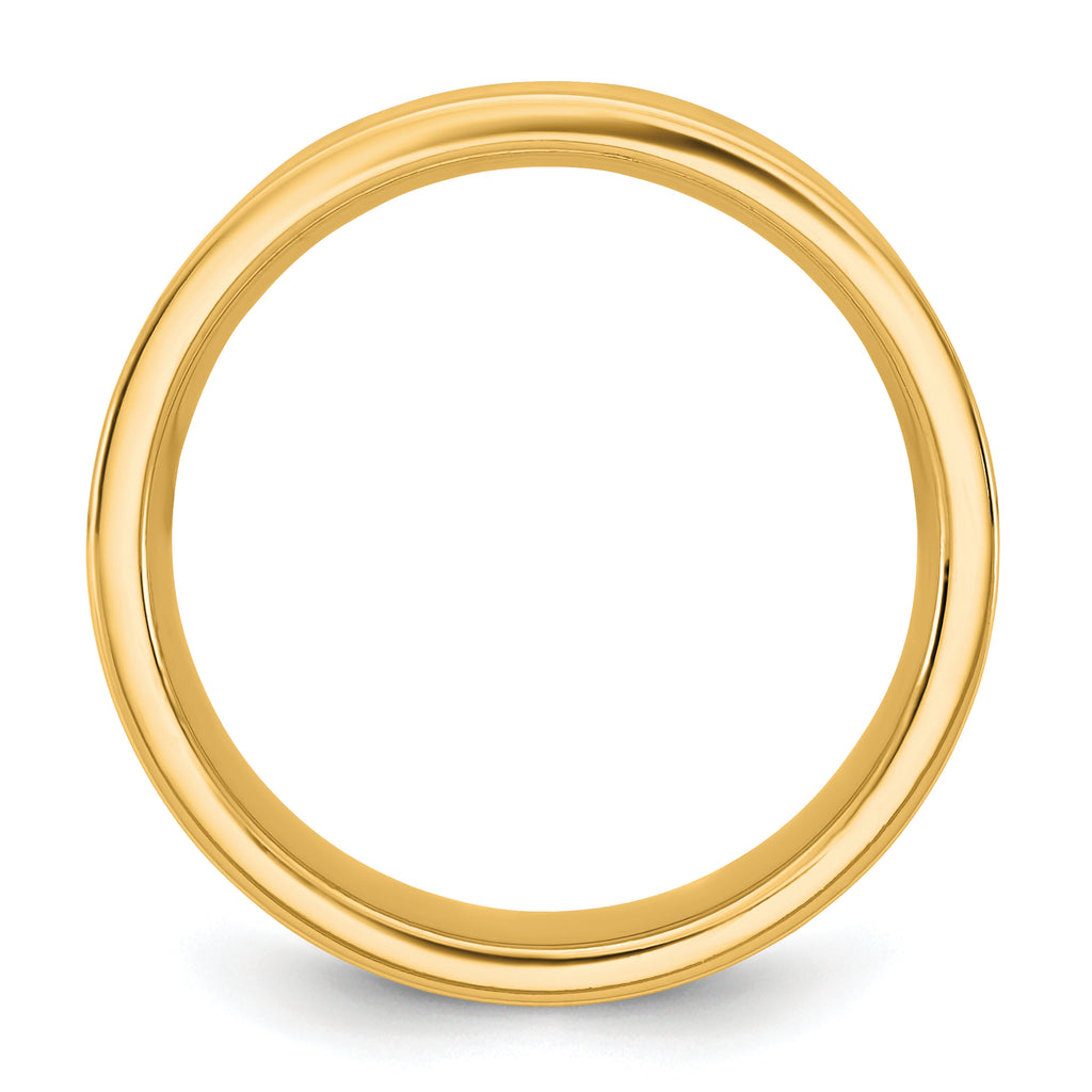 14KY 6.5mm Standard Flat Comfort Fit Band Size 14
