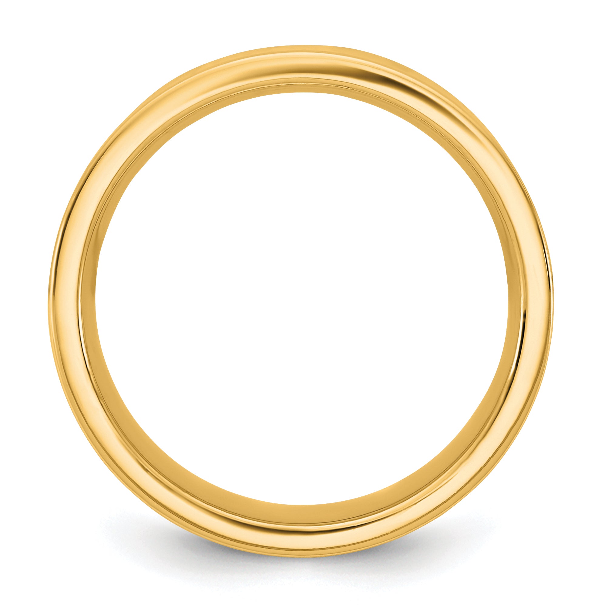 14KY 6.5mm Standard Flat Comfort Fit Band Size 14