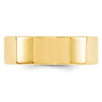 14K Yellow Gold Flat Comfort-Fit Wedding Band 7mm
