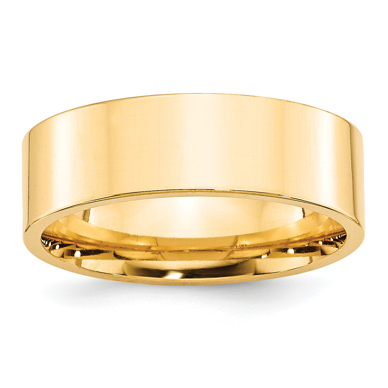 14K Yellow Gold Flat Comfort-Fit Wedding Band 7mm Main image
