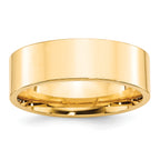 14K Yellow Gold Flat Comfort-Fit Wedding Band 7mm