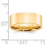 14k Yellow Gold 8mm Standard Weight Flat Comfort Fit Wedding Band
