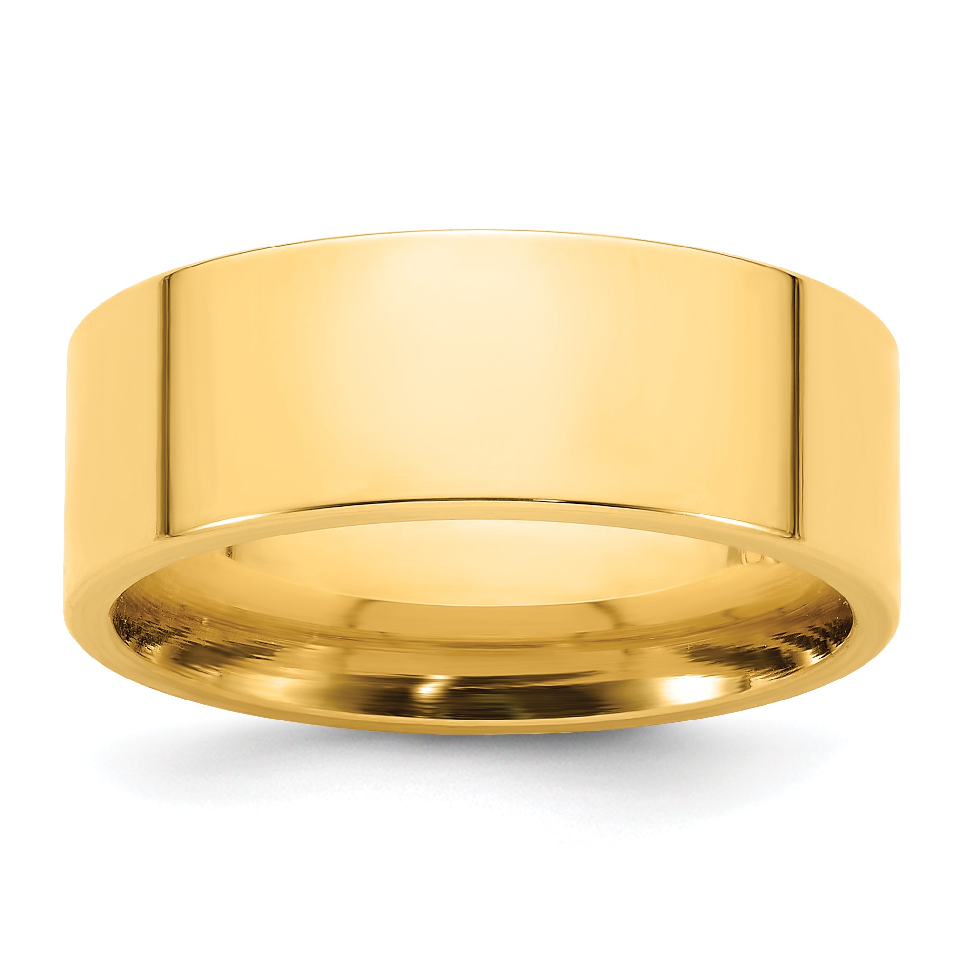 14K Yellow Gold Flat Comfort-Fit Wedding Band 8mm Main image