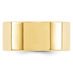 14k Yellow Gold 10mm Standard Weight Flat Comfort Fit Wedding Band