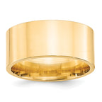 14k Yellow Gold 10mm Standard Weight Flat Comfort Fit Wedding Band