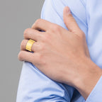 14k Yellow Gold 12mm Standard Weight Flat Comfort Fit Wedding Band