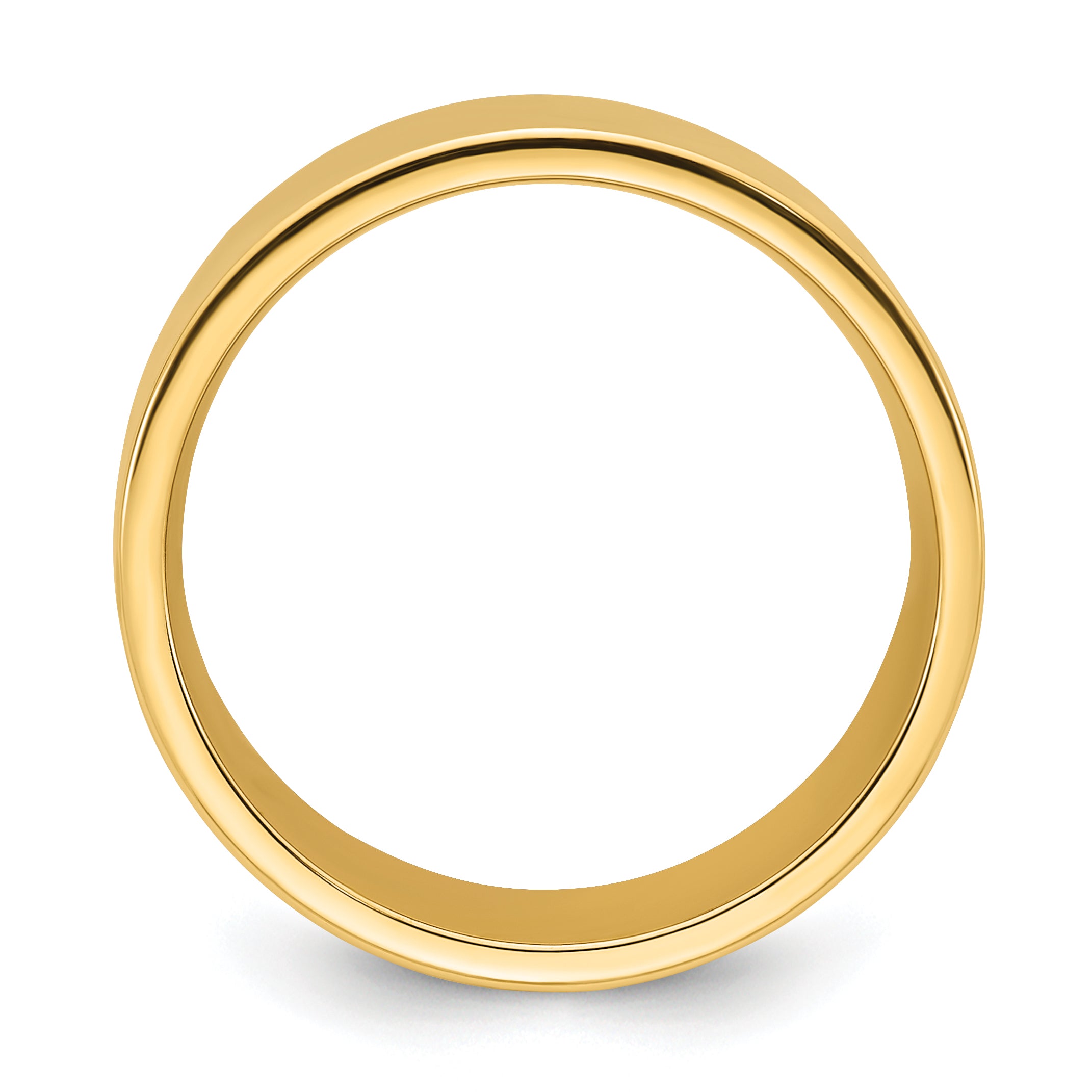 14k Yellow Gold 12mm Standard Weight Flat Comfort Fit Wedding Band Secondary image