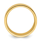 14k Yellow Gold 12mm Standard Weight Flat Comfort Fit Wedding Band