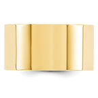 14k Yellow Gold 12mm Standard Weight Flat Comfort Fit Wedding Band