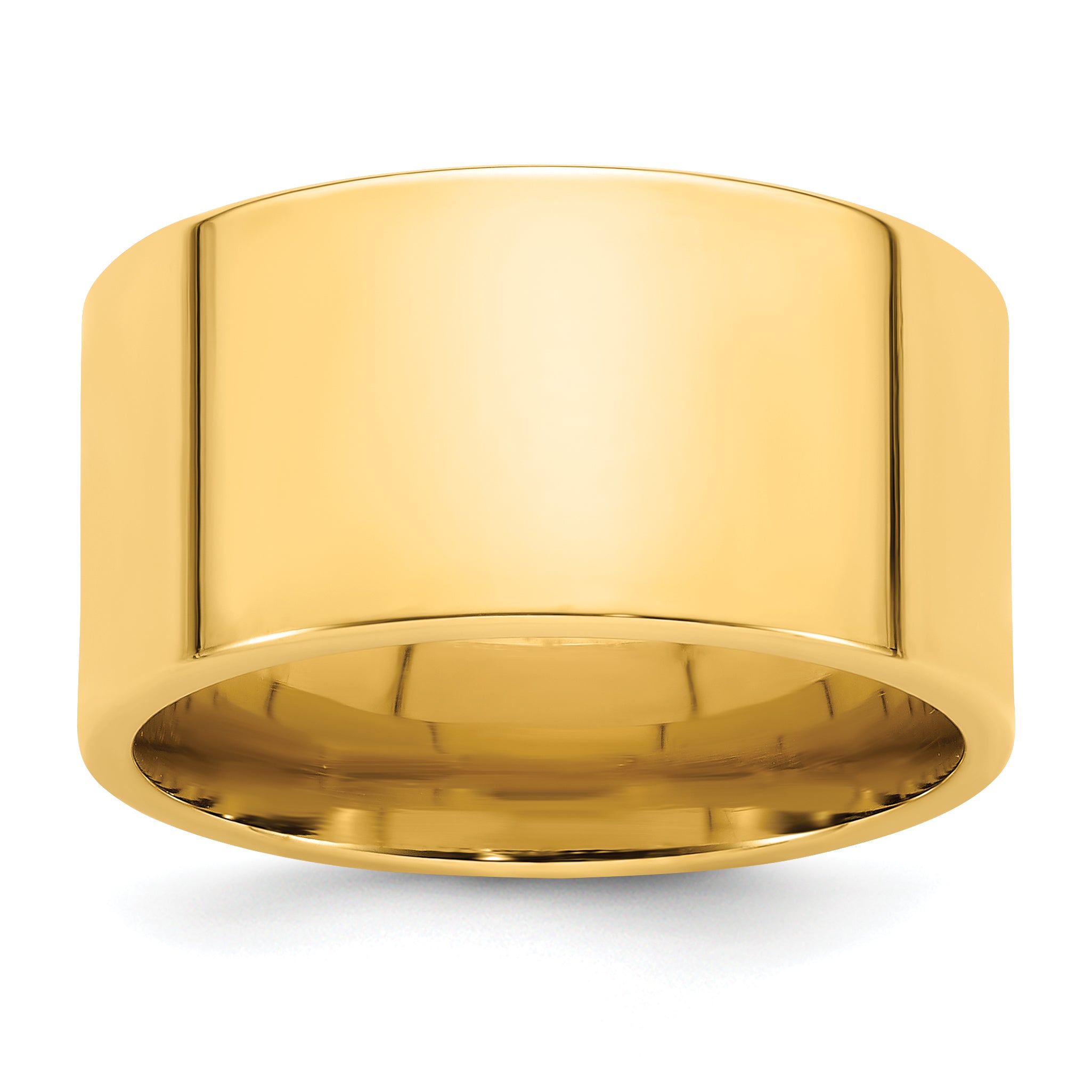 14k Yellow Gold 12mm Standard Weight Flat Comfort Fit Wedding Band Main image