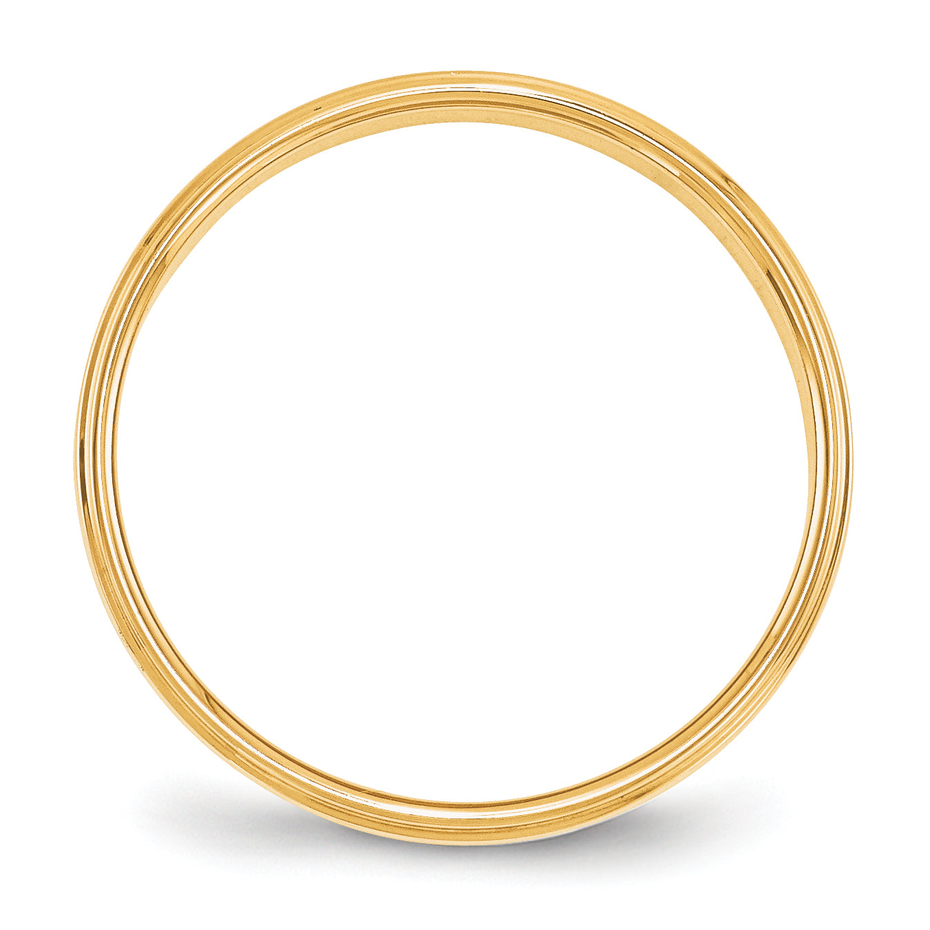 14k Yellow Gold 4mm Flat with Step Edge Wedding Band Secondary image
