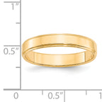 14k Yellow Gold 4mm Flat with Step Edge Wedding Band