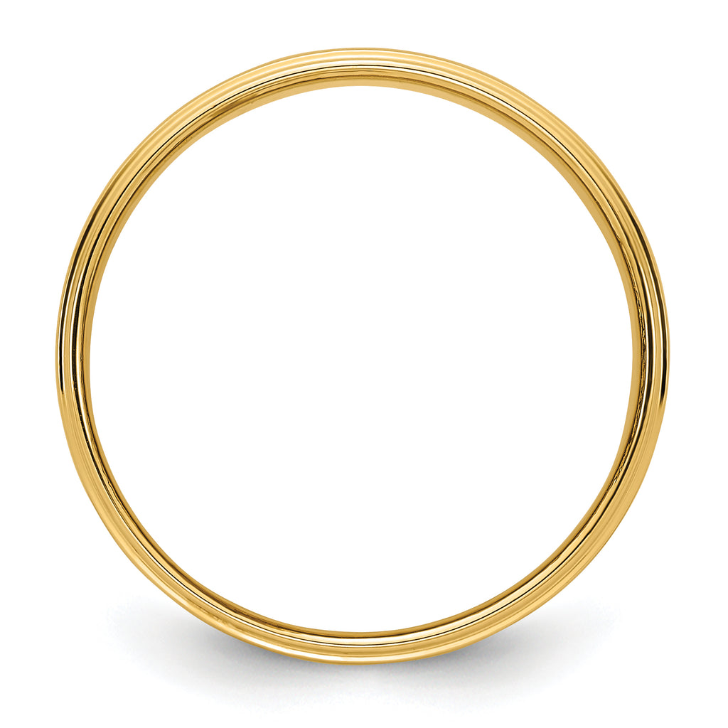 14K Yellow Gold Flat Wedding Band 6mm