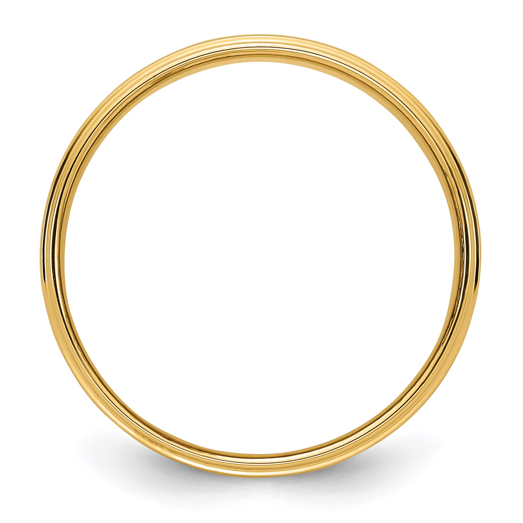 14K Yellow Gold Flat Wedding Band 6mm