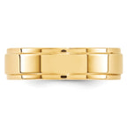 14K Yellow Gold Flat Wedding Band 6mm