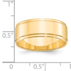14K Yellow Gold Flat Wedding Band 8mm