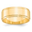 14k Yellow Gold 8mm Flat with Step Edge Wedding Band