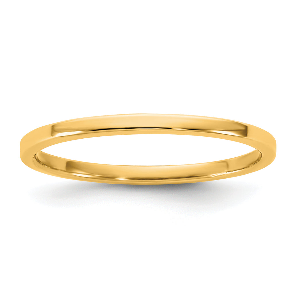1.5mm 10K Yellow Gold Lightweight Flat Wedding Band - Sophia Jewelers
