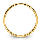 14k Yellow Gold 2mm Lightweight Flat Wedding Band