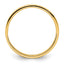14k Yellow Gold 2mm Lightweight Flat Wedding Band
