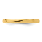 14k Yellow Gold 2mm Lightweight Flat Wedding Band