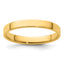 14k Yellow Gold 3mm Lightweight Flat Wedding Band