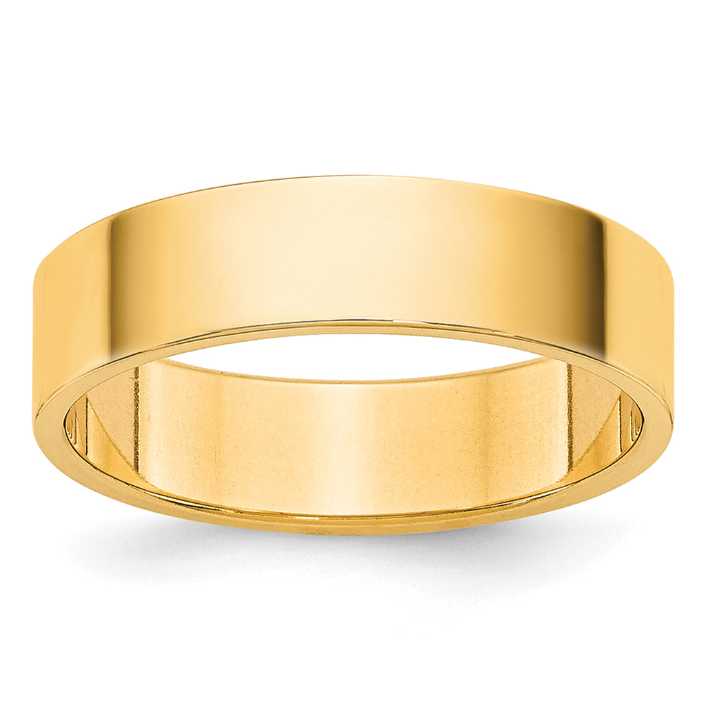 4.5mm 10K Yellow Gold Lightweight Flat Wedding Band - Sophia Jewelers