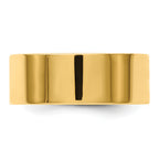 14k Yellow Gold 8mm Lightweight Flat Wedding Band