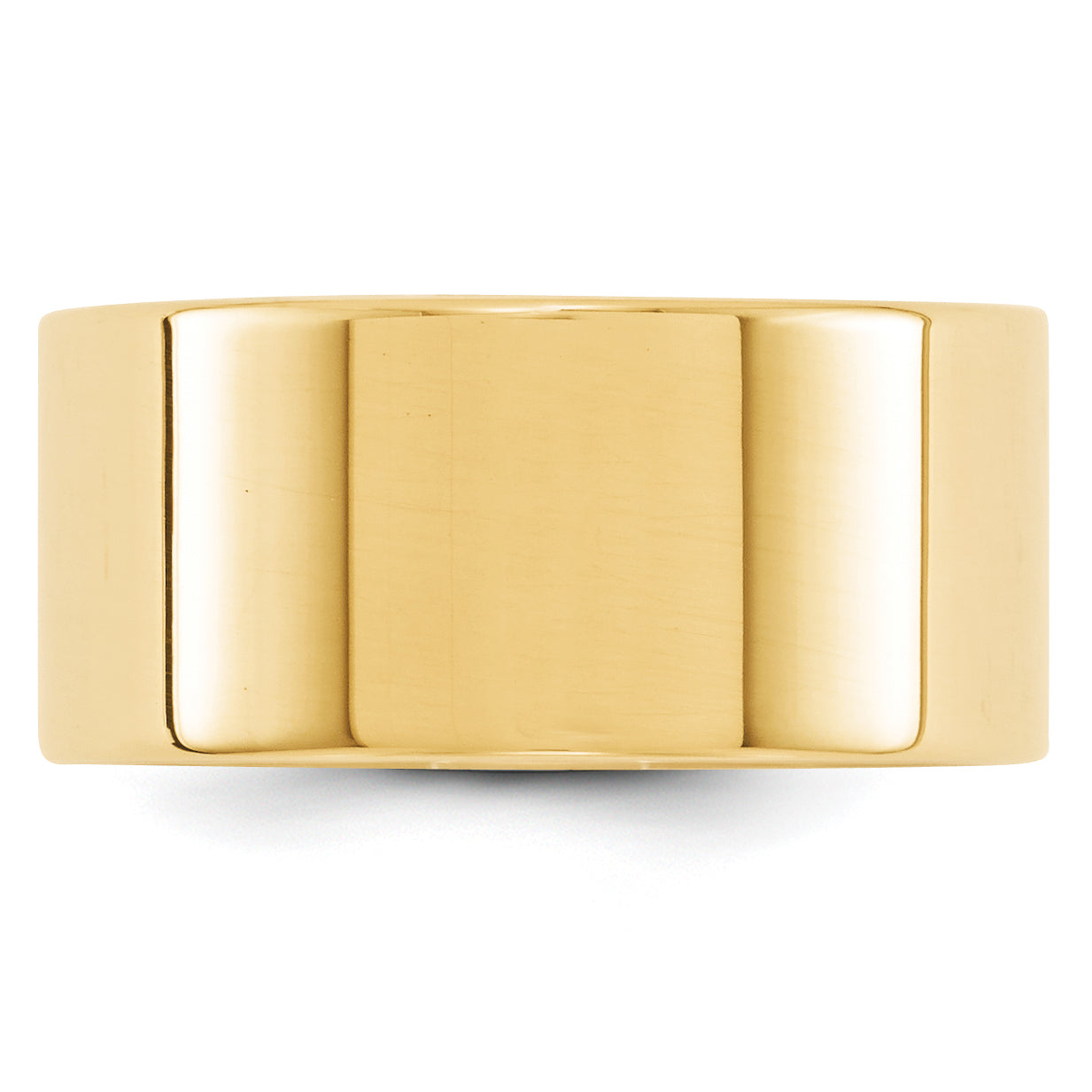 14k Yellow Gold 10mm Lightweight Flat Wedding Band Secondary image