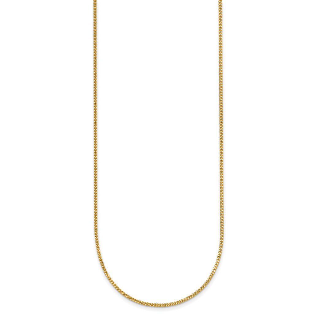 14K Yellow Gold Solid Franco Chain Necklace 0.9mm - Sophia Jewelers