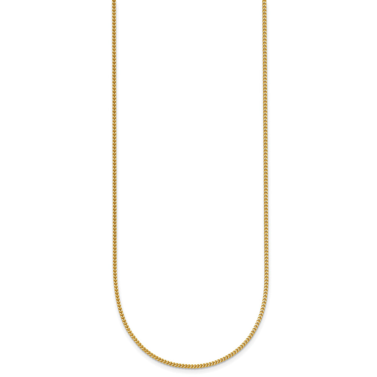 14K Yellow Gold Solid Franco Chain Necklace 0.9mm - Sophia Jewelers