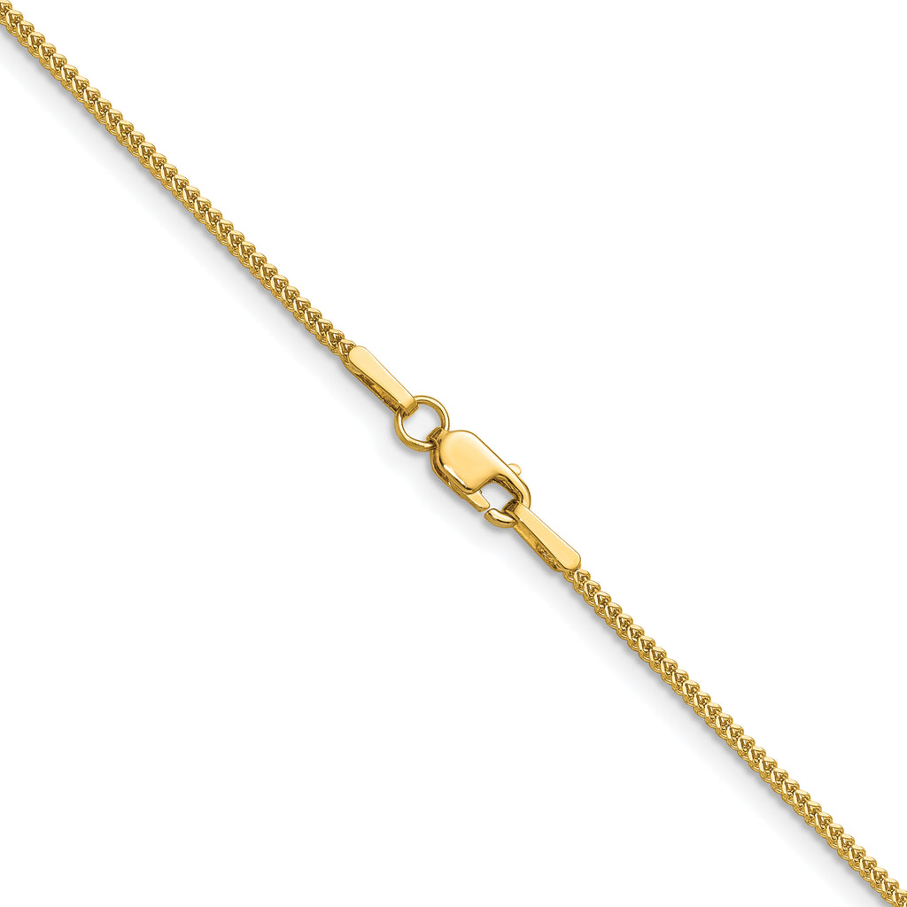 14K Yellow Gold Solid Franco Chain Necklace 0.9mm - Sophia Jewelers