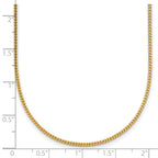 14K Yellow Gold Solid Franco Chain Necklace 0.9mm - Sophia Jewelers