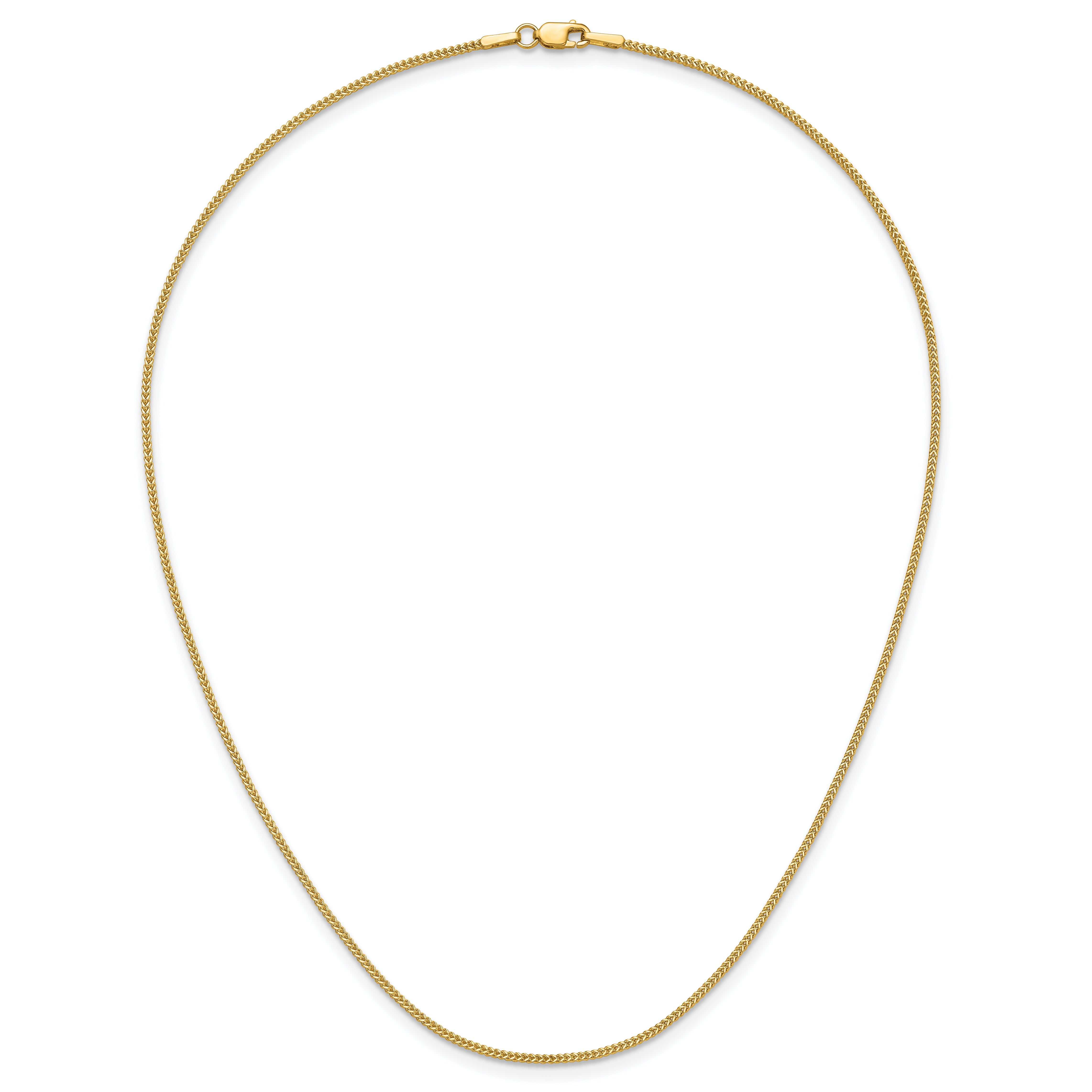 14K 16 inch .9mm Franco with Lobster Clasp Chain