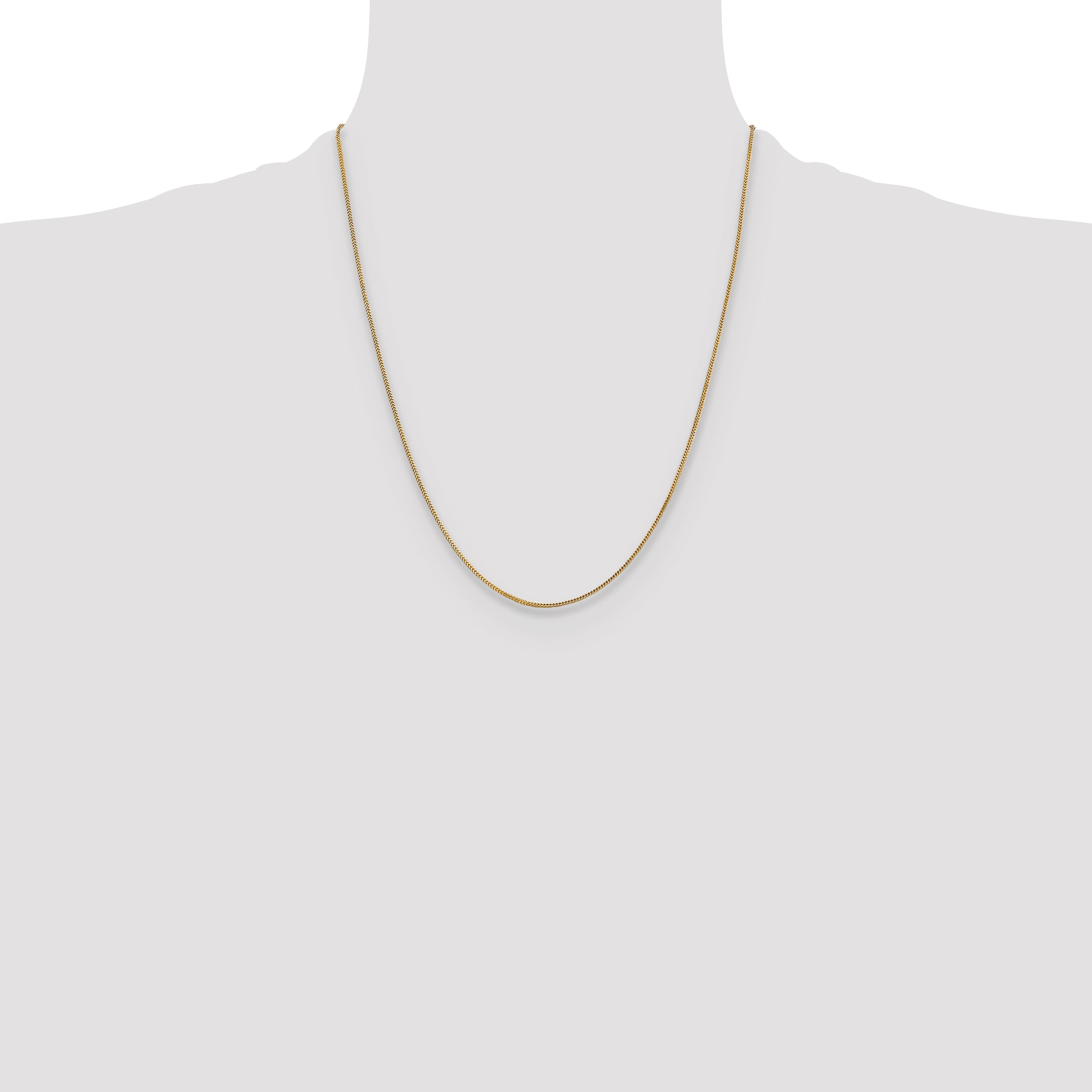 14K 22 inch .9mm Franco with Lobster Clasp Chain