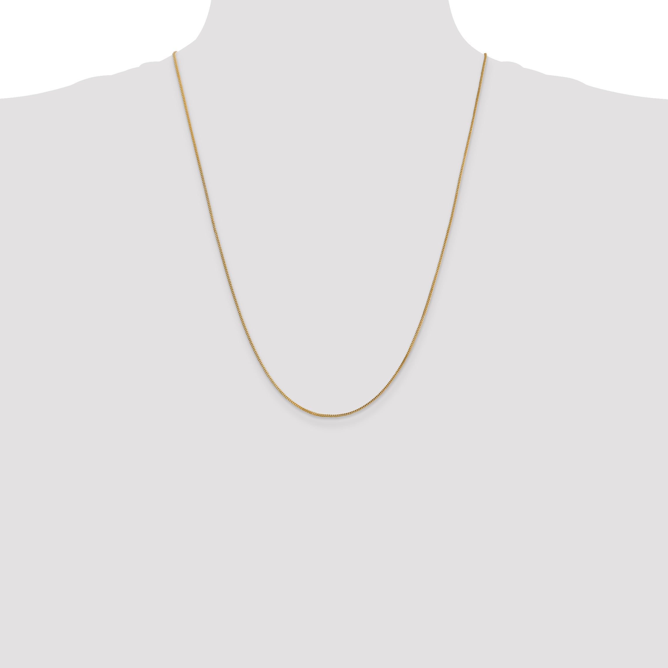 14K 24 inch .9mm Franco with Lobster Clasp Chain