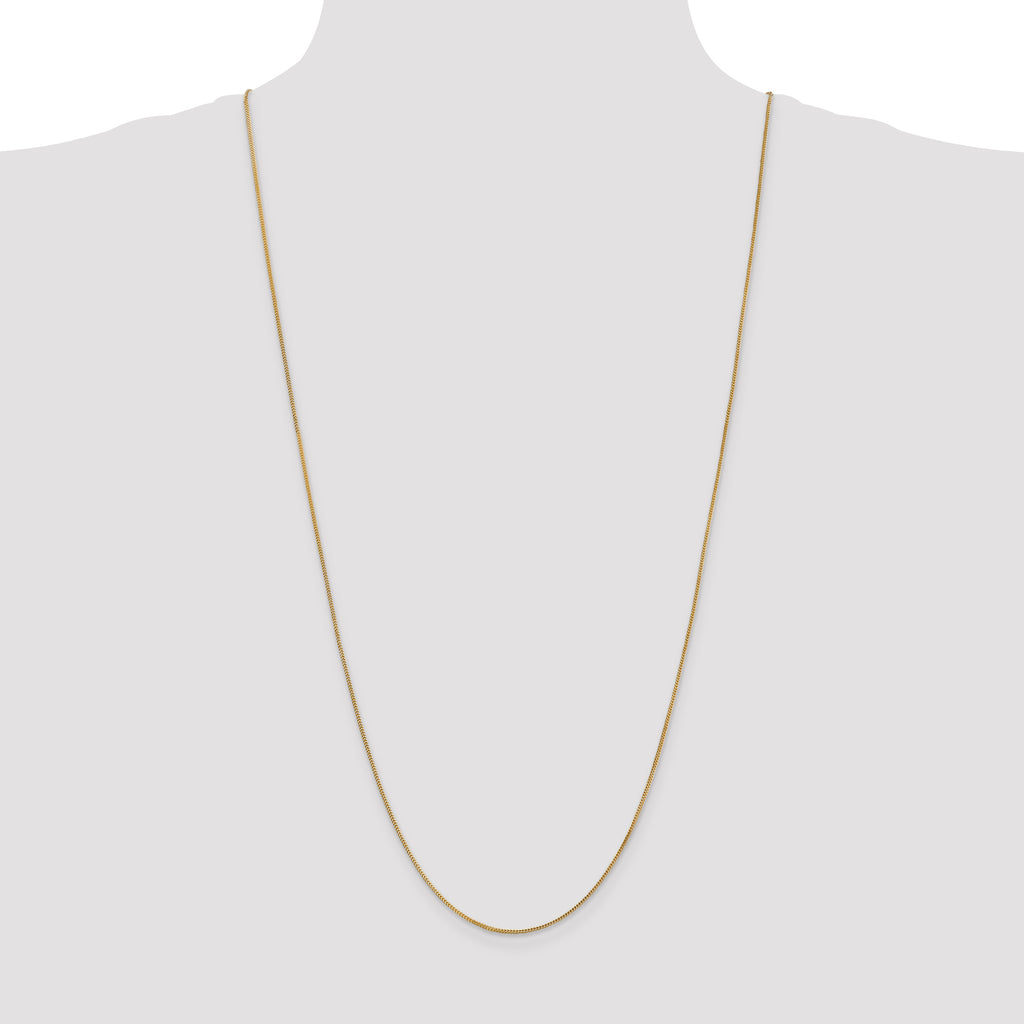 14K Yellow Gold Solid Franco Chain Necklace 0.9mm - Sophia Jewelers