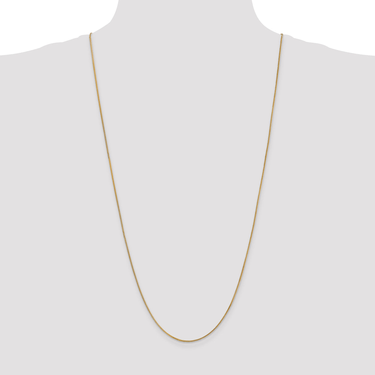 14K Yellow Gold Solid Franco Chain Necklace 0.9mm - Sophia Jewelers