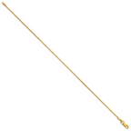 14K Yellow Gold Solid Franco Chain Necklace 0.9mm