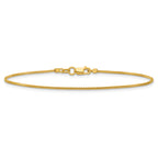 14K Yellow Gold Solid Franco Chain Necklace 0.9mm