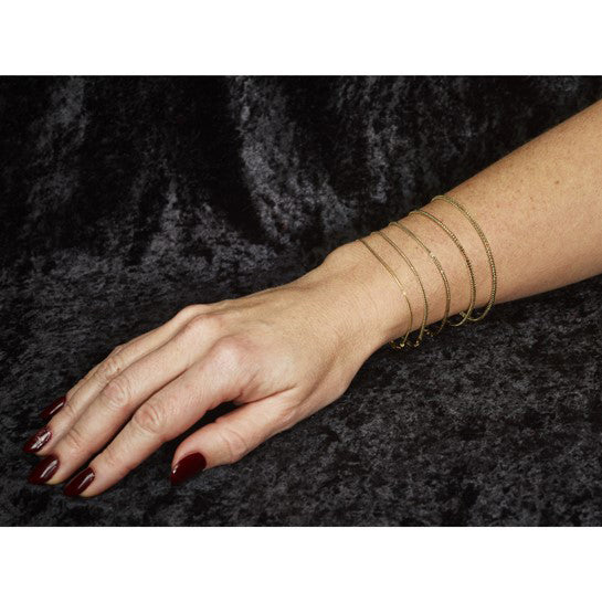 14K 8 inch .9mm Franco with Lobster Clasp Bracelet