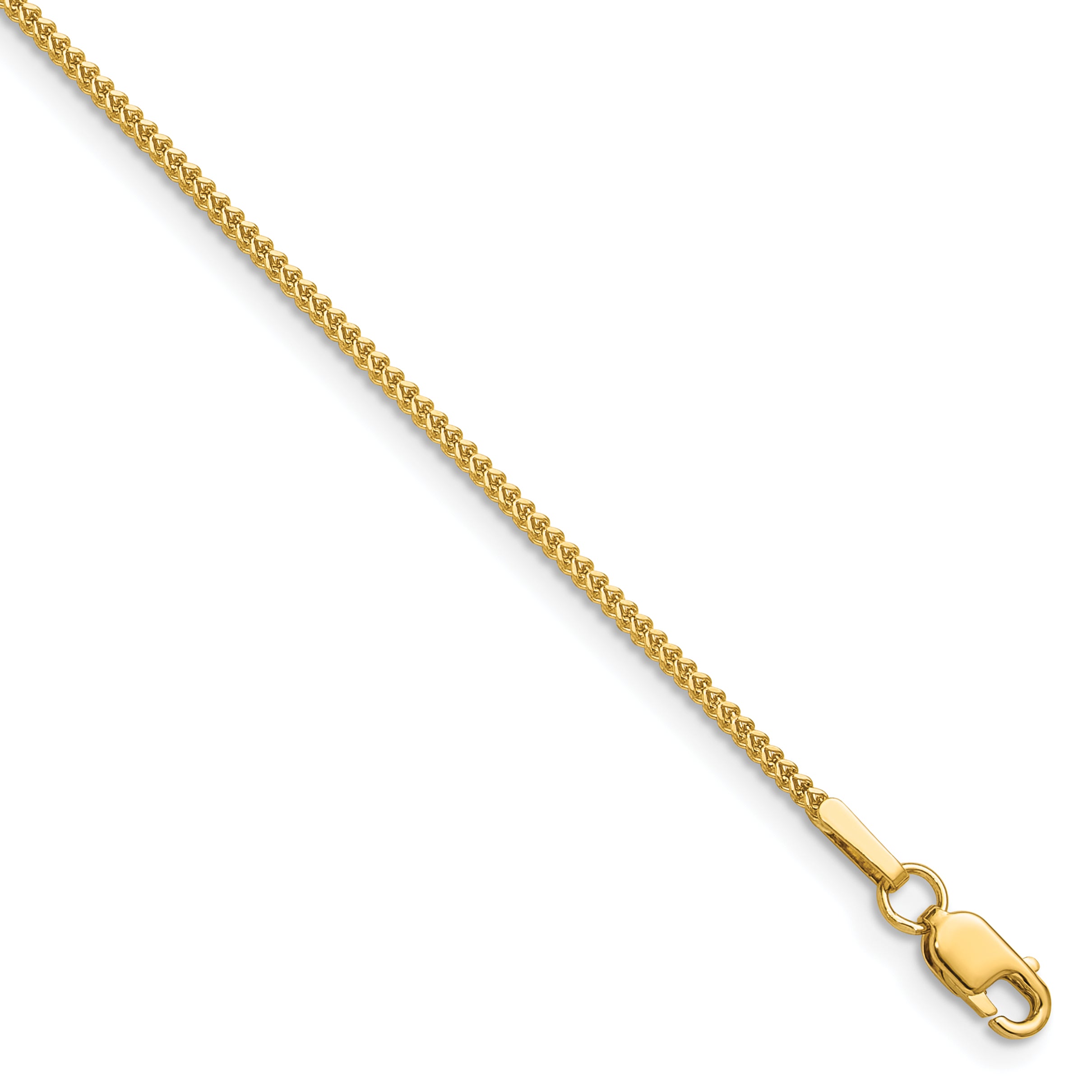 14K 30 inch .9mm Franco with Lobster Clasp Chain