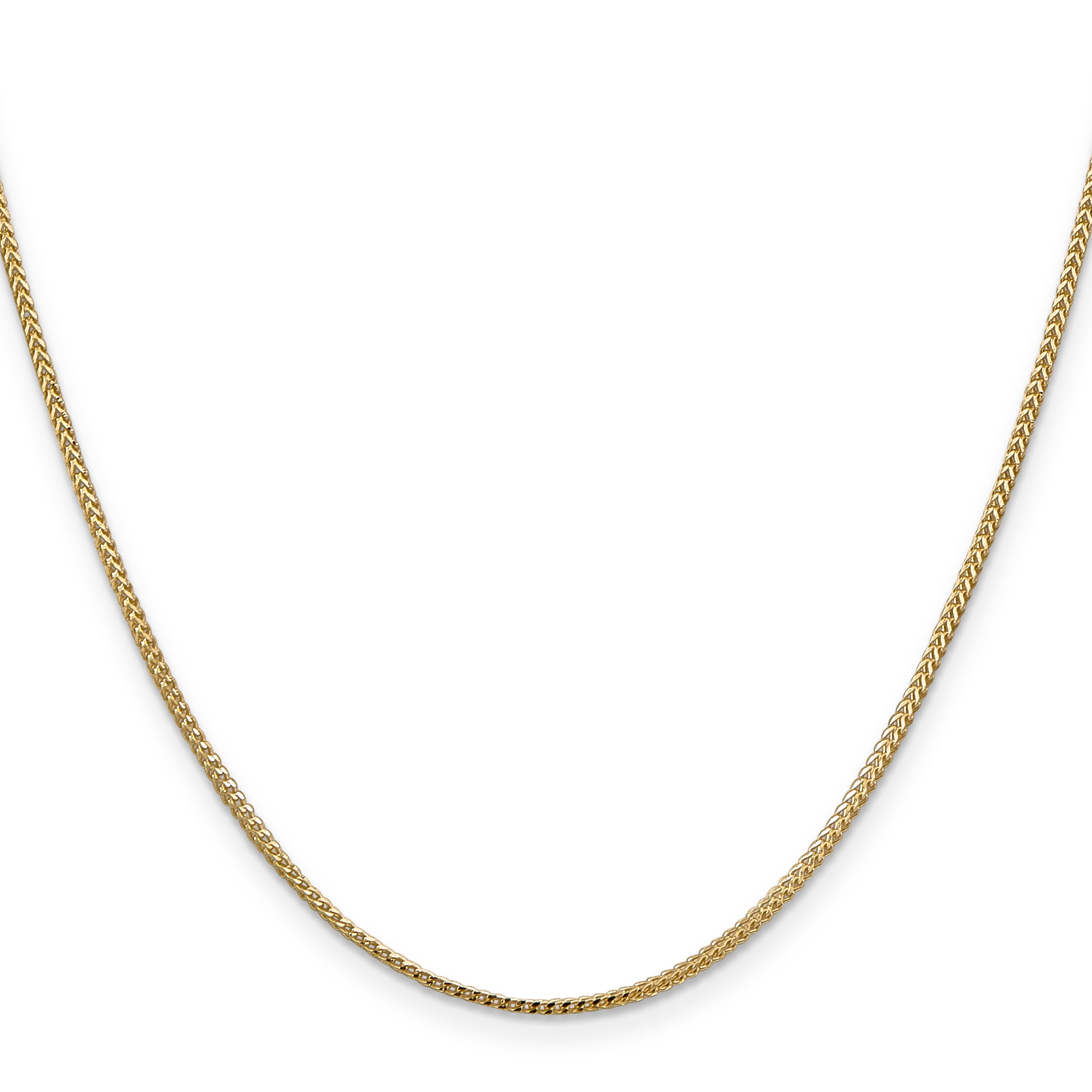 14K 30 inch 1mm Franco with Lobster Clasp Chain