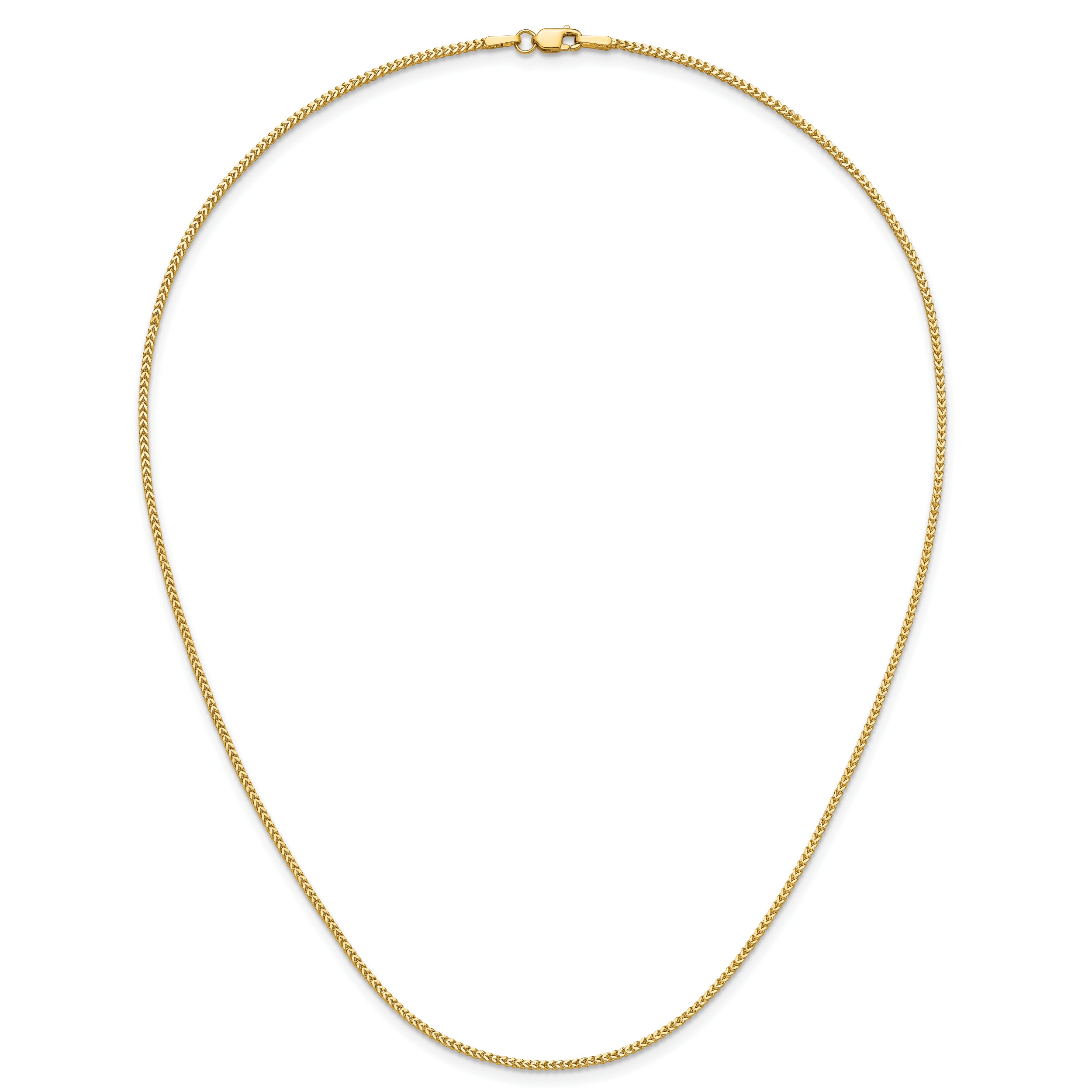 14K 18 inch 1mm Franco with Lobster Clasp Chain