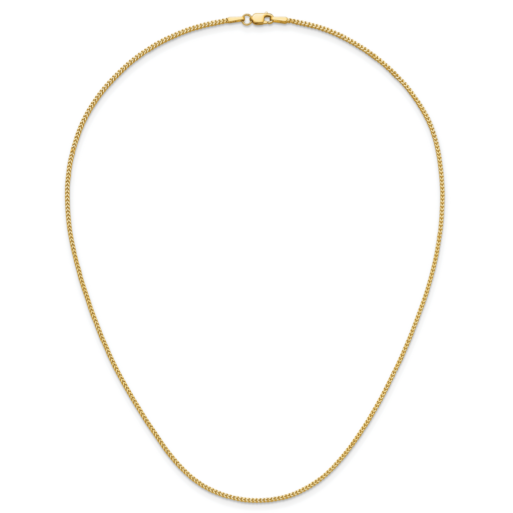 14K 18 inch 1mm Franco with Lobster Clasp Chain